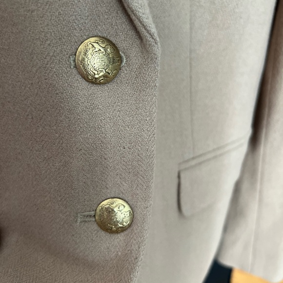 Camel wool schoolboy blazer with brass buttons. J Crew size 4. - Picture 2 of 12